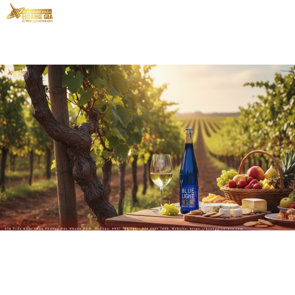 Vang Trắng Đức Blue Light Riesling Nho Riesling
