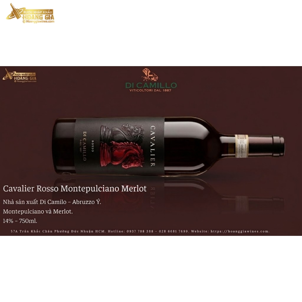 Vang Đỏ Ý Cavalier Rosso Montepulciano Merlot