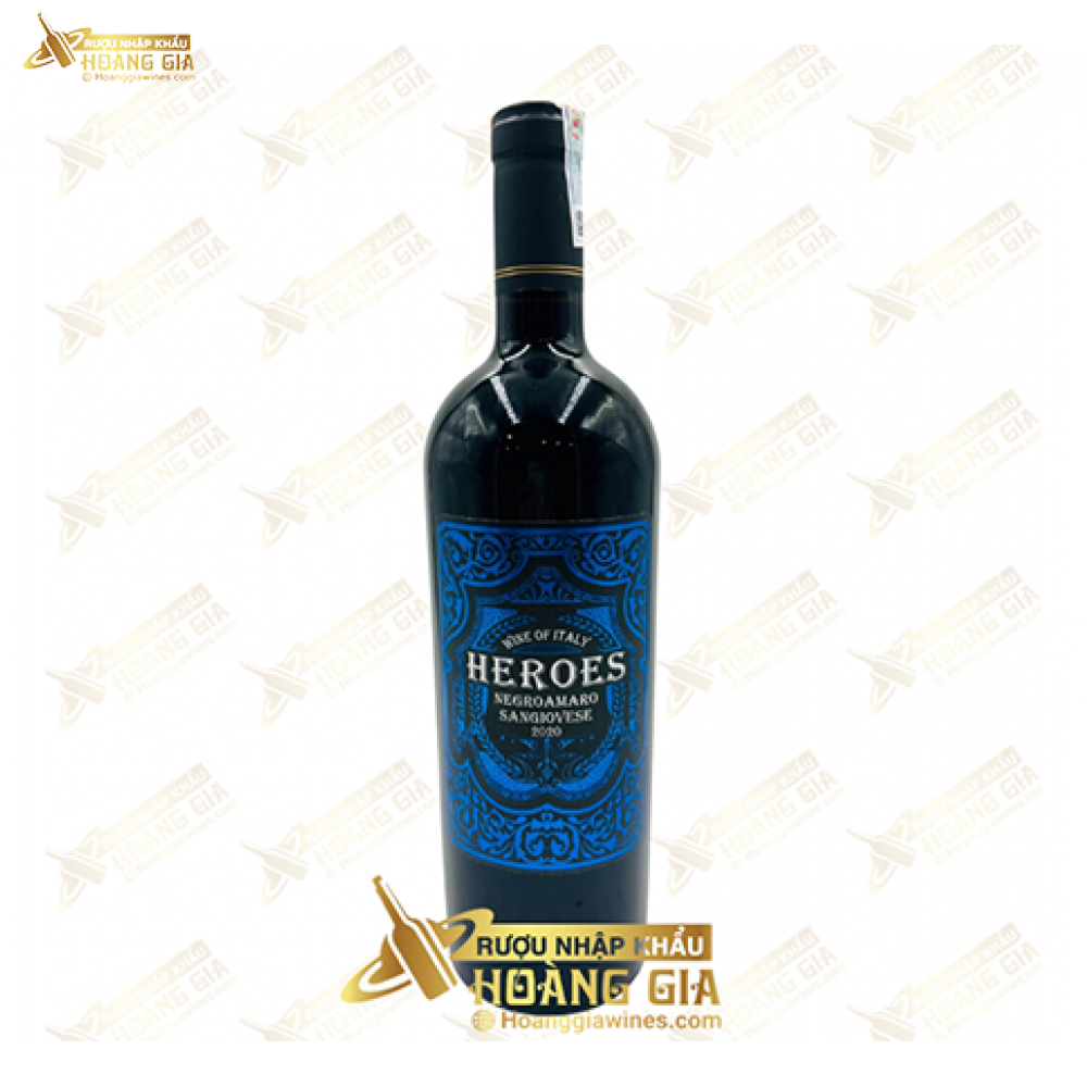 Vang Đỏ Ý Heroes Blue Label Nho Negroamaro Sangiovese
