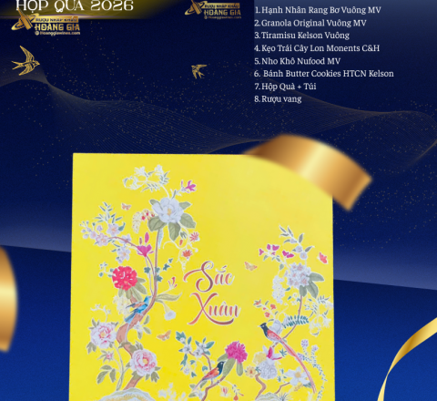 HỘP QUÀ TẾT SẮC XUÂN VÀNG HQ0626