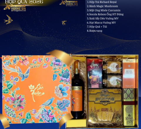 HỘP QUÀ TẾT SẮC XUÂN CAM HQ0226