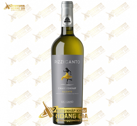 Vang Trắng Ý Giordano Pizzicanto Chardonnay Sanlento IGT