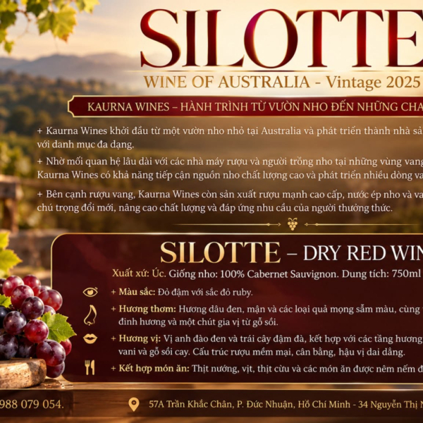 Vang Đỏ Úc Silotte Dry Red Wine Cabernet Sauvignon