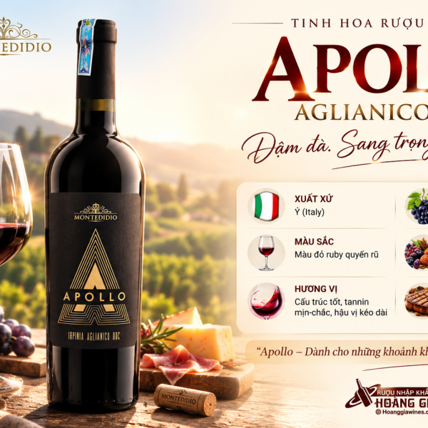 Vang Đỏ Ý Apollo Aglianico Nho Aglianico