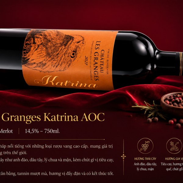 Vang Đỏ Pháp Chateau Les Granges Katrina AOC Nho Blend 