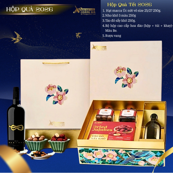 HỘP QUÀ TẾT ĐÀO THẮM XUÂN TÌNH 01 - 2026