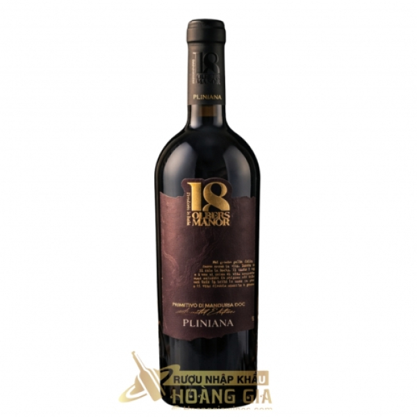 Vang đỏ Ý 18 Olbers Manor Primitivo Di Manduria Doc Limited Edition